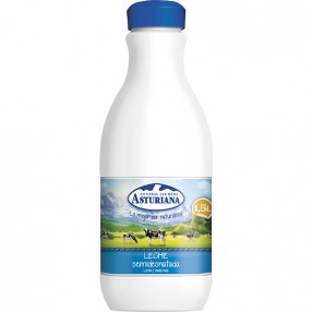 ASTURIANA leche semidesnatada 1.5 l